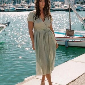 Christy Dawn - The Dawn Dress - Honeydew gingham EUC